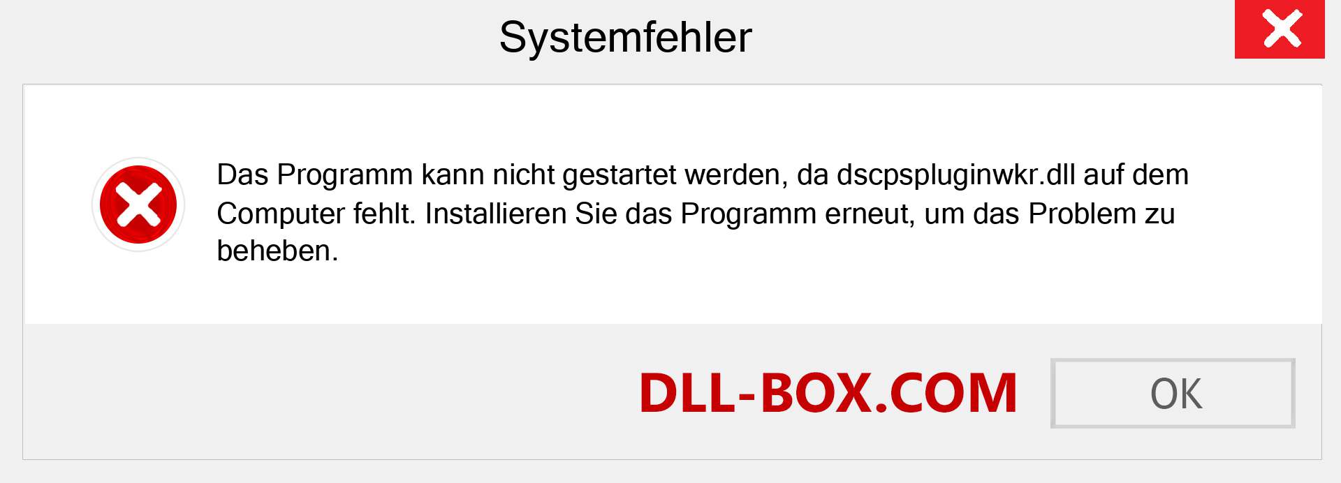 dscpspluginwkr.dll-Datei fehlt?. Download für Windows 7, 8, 10 - Fix dscpspluginwkr dll Missing Error unter Windows, Fotos, Bildern